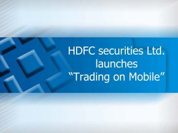 User Manual - HDFC Securities