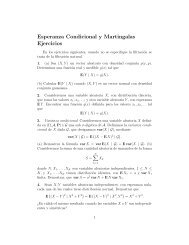 Ejercicios de Martingalas, y Lista de ejercicios para entregar