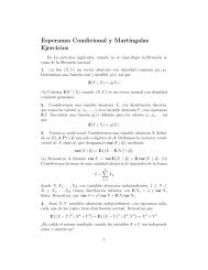 Ejercicios de Martingalas, y Lista de ejercicios para entregar