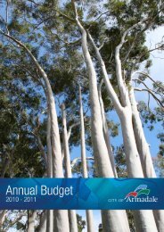 Annual Budget 2010 - 2011 (PDF 2.25 MB) - City of Armadale