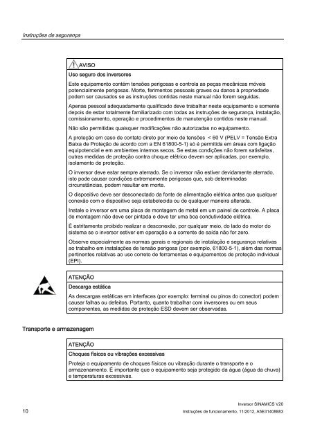 Inversor SINAMICS V20 - Industry