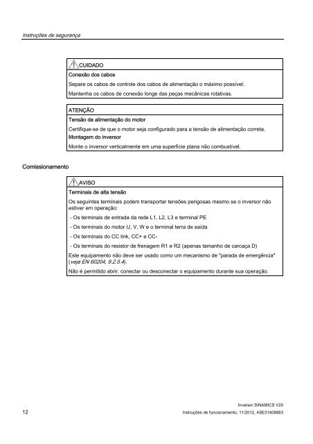 Inversor SINAMICS V20 - Industry