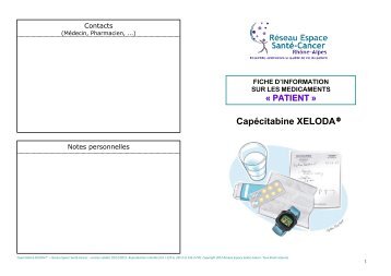 fiche patient - RÃ©seau Espace SantÃ© Cancer RhÃ´ne-Alpes