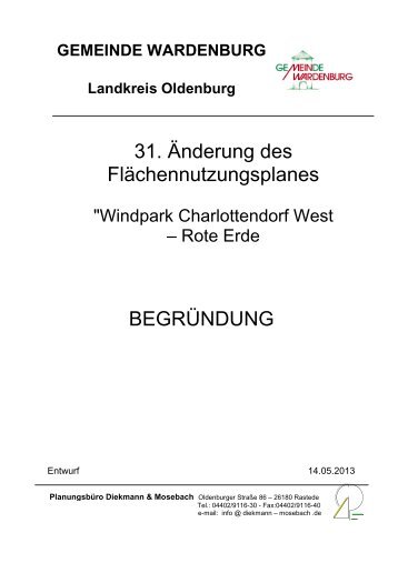 Begründung - Gemeinde Wardenburg