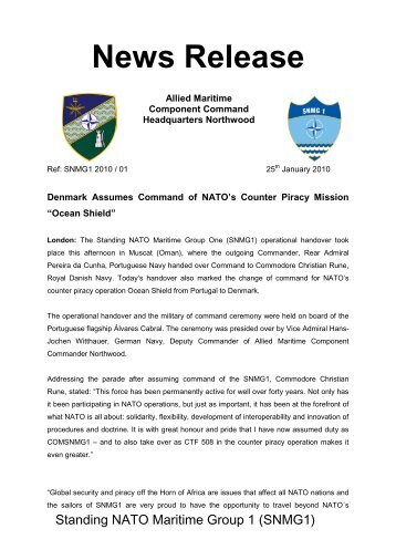 Press Release - Operation Ocean Shield - Nato