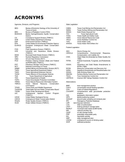 joint groundwater report - Texas Commission on Environmental ...