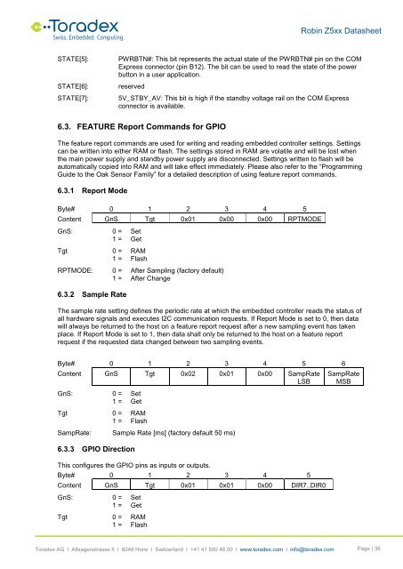 Robin Z5xx Datasheet - Toradex