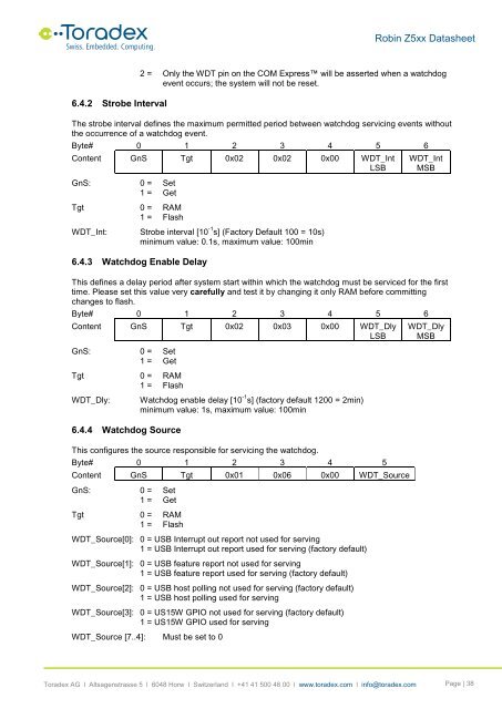 Robin Z5xx Datasheet - Toradex