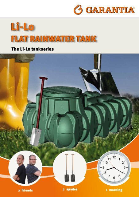 fLat rainwater tank