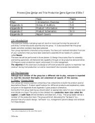 Process Flow Design and Trial Production Demo Exercise (FDDx )1 ...