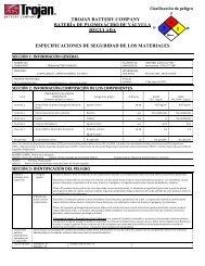 MSDS - Trojan Battery Company