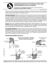 Installation and Maintenance Instructions for NCA Louvers