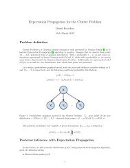 Expectation Propagation for a Clutter Problem