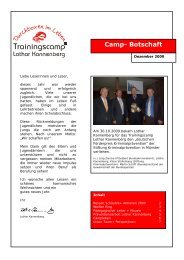 Camp- Botschaft - Durchboxen im Leben