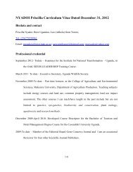 NYADOI Priscilla Curriculum Vitae Dated December 31, 2012
