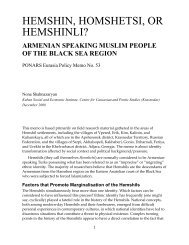 HEMSHIN, HOMSHETSI, OR HEMSHINLI? - PONARS Eurasia