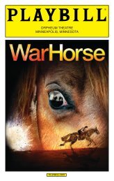 War Horse Playbill - Hennepin Theatre Trust