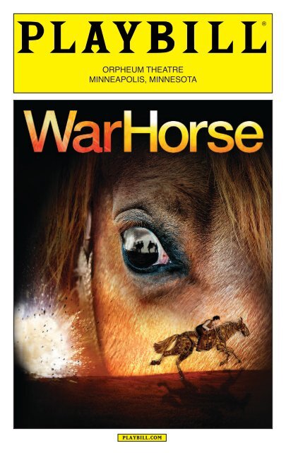War Horse Playbill - Hennepin Theatre Trust