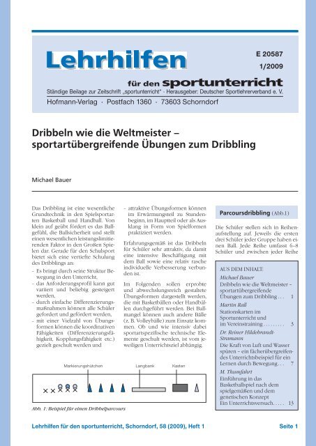 Stationsarbeit Im Sportunterricht Und Vereinstraining Hofmann Verlag