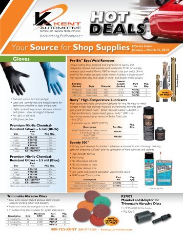 Your Source for Shop Supplies - Kent-Automotive.com
