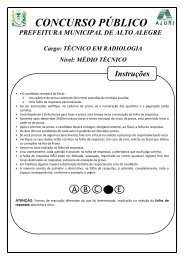 Prova Radiologia - MÃ©dio TÃ©cnico