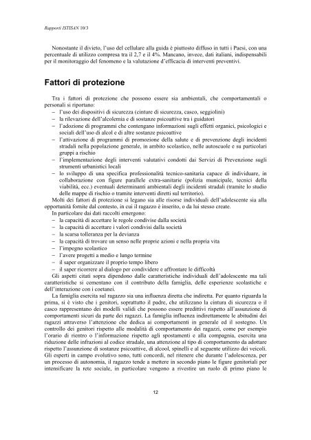 Rapporti ISTISAN 10/3 - Istituto Superiore di Sanità