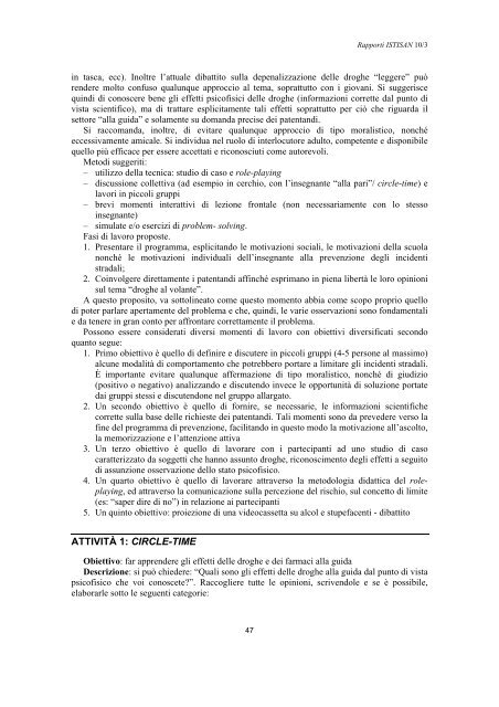 Rapporti ISTISAN 10/3 - Istituto Superiore di Sanità