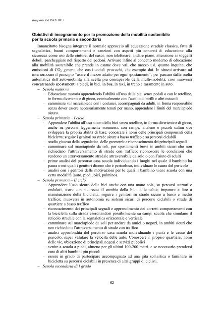 Rapporti ISTISAN 10/3 - Istituto Superiore di Sanità