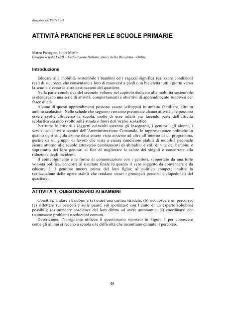 Rapporti ISTISAN 10/3 - Istituto Superiore di Sanità