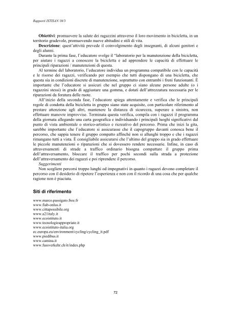 Rapporti ISTISAN 10/3 - Istituto Superiore di Sanità