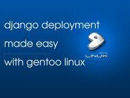 django deployment made easy with gentoo linux