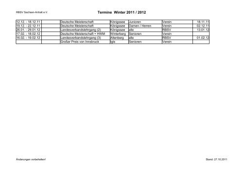 Termine Winter 2011 / 2012 Datum Uhrzeit Wettkampf Ort ...