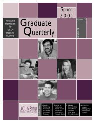 Graduate Quarterly - Spring 2001 - UCLA Graduate Division