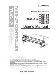 TUC-2 (Take-Up Option) User Manual - Roland DG