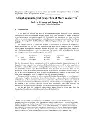 Morphophonological properties of Moro causatives* - Linguistics