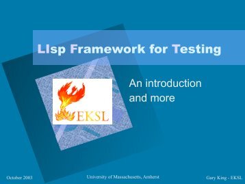 LIsp Framework for Testing - Common Lisp.net