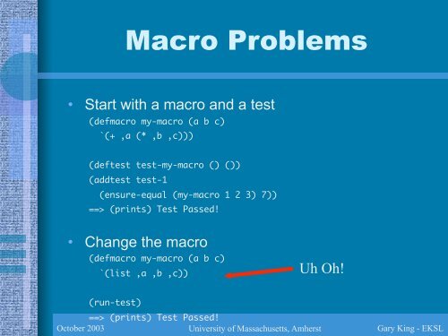 LIsp Framework for Testing - Common Lisp.net