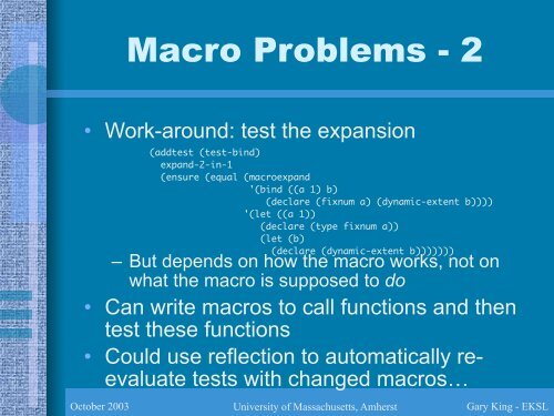 LIsp Framework for Testing - Common Lisp.net