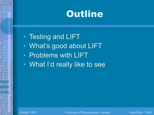 LIsp Framework for Testing - Common Lisp.net