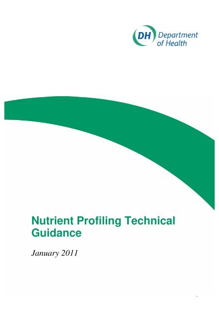 Nutrient Profiling Technical Guidance - Gov.uk