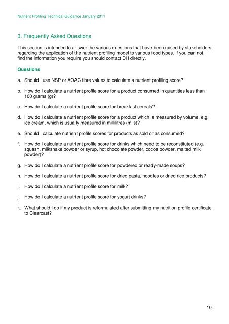 Nutrient Profiling Technical Guidance - Gov.uk