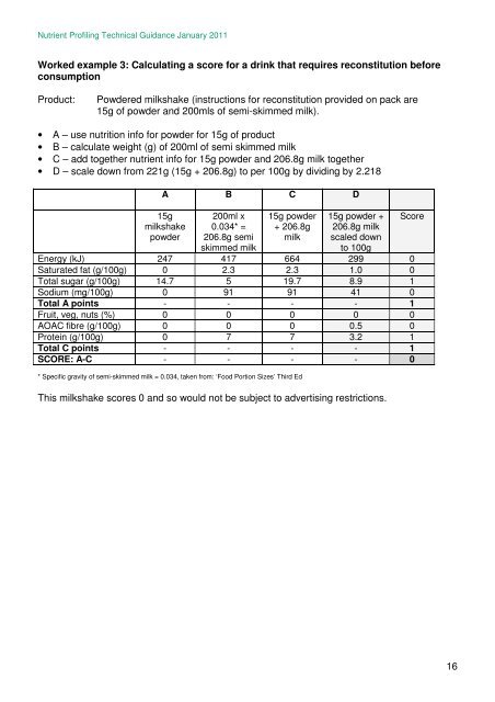 Nutrient Profiling Technical Guidance - Gov.uk