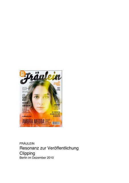 Presse PDF - Fräulein Magazin
