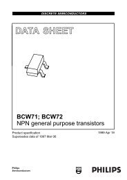 BCW71; BCW72: NPN general purpose transistors