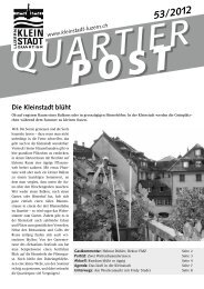 Die Kleinstadt blüht - Quartierverein Kleinstadt Luzern
