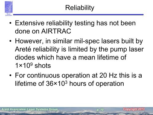 Solid state deep UV laser for Raman detection of CB ... - RPMC Lasers