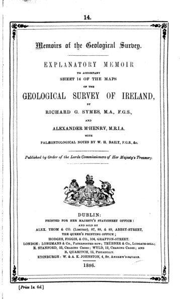 View memoir - Irish historical geological maps