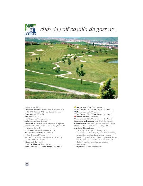 GuÃ­a Oficial de Campos de Golf - Real FederaciÃ³n EspaÃ±ola de Golf
