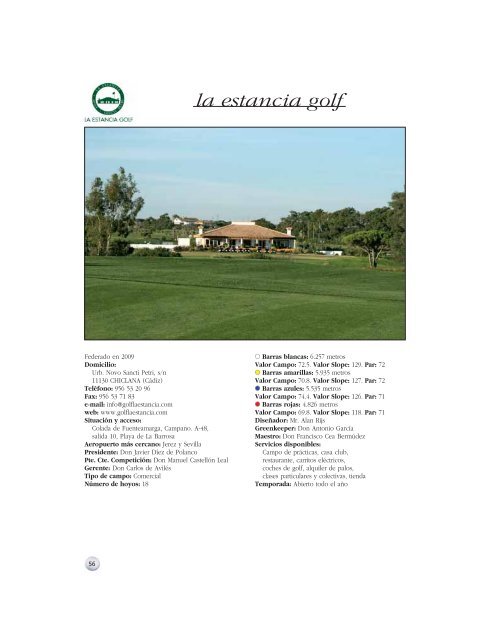 GuÃ­a Oficial de Campos de Golf - Real FederaciÃ³n EspaÃ±ola de Golf