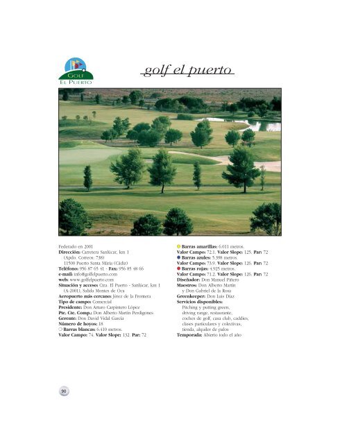 GuÃ­a Oficial de Campos de Golf - Real FederaciÃ³n EspaÃ±ola de Golf